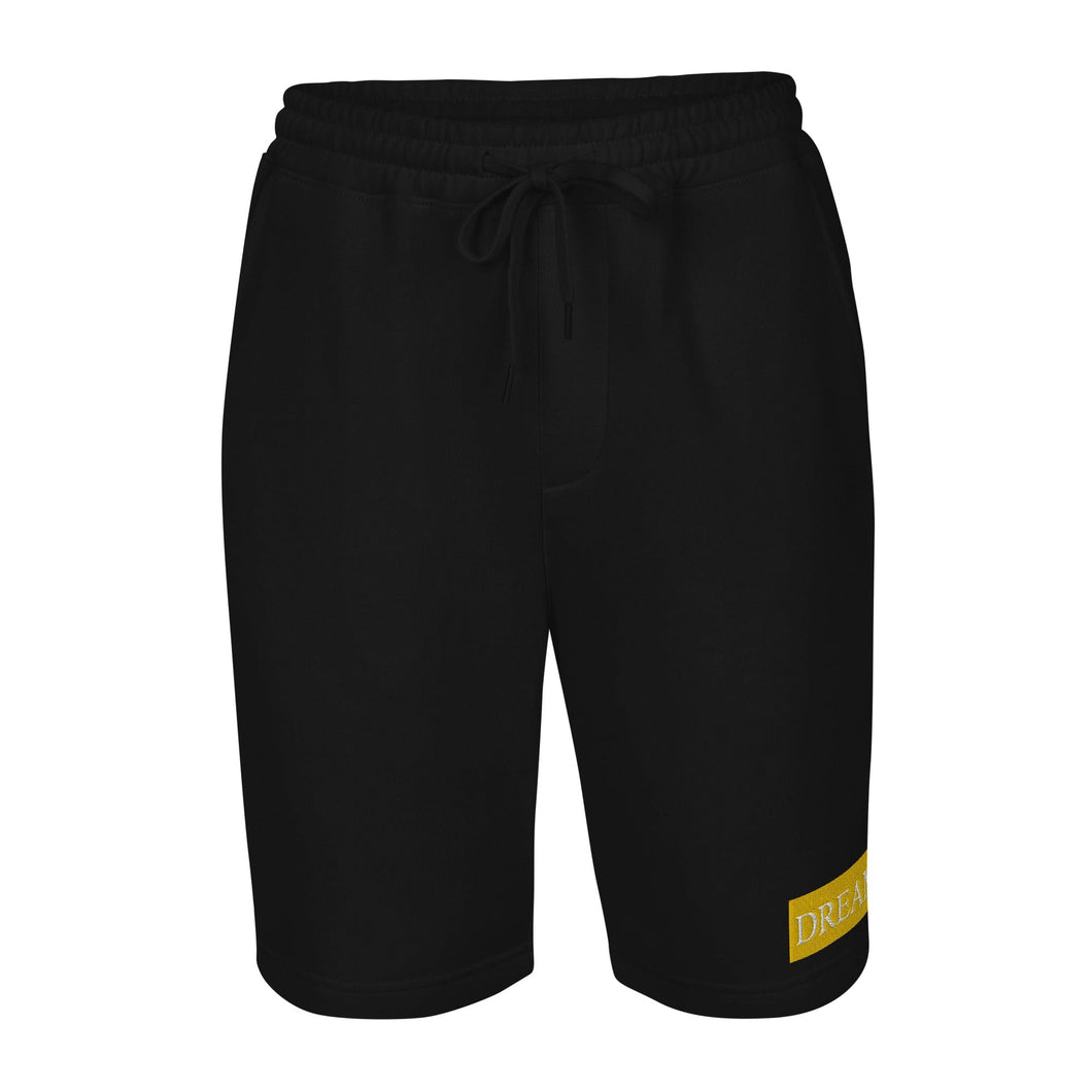 Embroidered🧵 Gold & White fleece shorts