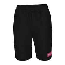 Load image into Gallery viewer, Embroidered🧵 Pink &amp; White fleece shorts
