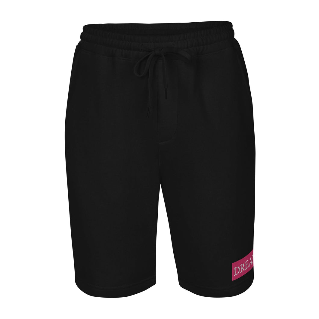Embroidered🧵 Pink & White fleece shorts