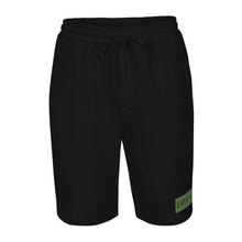 Load image into Gallery viewer, Embroidered🧵 Green &amp; Black fleece shorts

