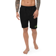 Load image into Gallery viewer, Embroidered🧵 Green &amp; Black fleece shorts
