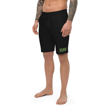 Load image into Gallery viewer, Embroidered🧵 Green &amp; Black fleece shorts
