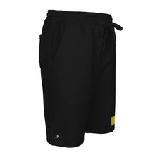 Load image into Gallery viewer, Embroidered🧵 Gold &amp; White fleece shorts
