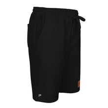 Load image into Gallery viewer, Embroidered🧵 Orange &amp; Black fleece shorts

