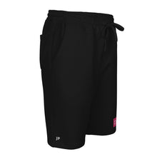 Load image into Gallery viewer, Embroidered🧵 Pink &amp; White fleece shorts
