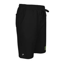 Load image into Gallery viewer, Embroidered🧵 Green &amp; Black fleece shorts
