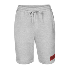 Load image into Gallery viewer, Embroidered🧵 Red &amp; Black fleece shorts
