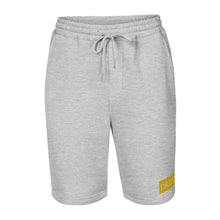Load image into Gallery viewer, Embroidered🧵 Gold &amp; White fleece shorts

