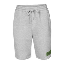 Load image into Gallery viewer, Embroidered🧵 Green &amp; Black fleece shorts
