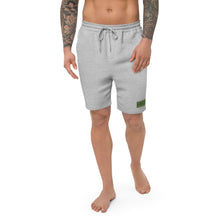 Load image into Gallery viewer, Embroidered🧵 Green &amp; Black fleece shorts
