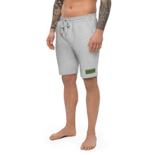 Load image into Gallery viewer, Embroidered🧵 Green &amp; Black fleece shorts
