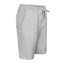Load image into Gallery viewer, Embroidered🧵 Gold &amp; White fleece shorts

