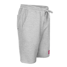 Load image into Gallery viewer, Embroidered🧵 Pink &amp; White fleece shorts
