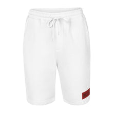 Load image into Gallery viewer, Embroidered🧵 Red &amp; Black fleece shorts
