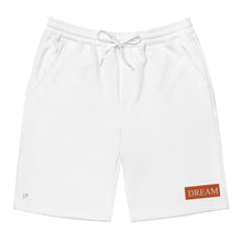 Load image into Gallery viewer, Embroidered🧵 Orange &amp; White fleece shorts
