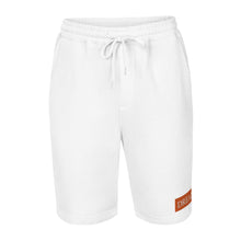 Load image into Gallery viewer, Embroidered🧵 Orange &amp; White fleece shorts
