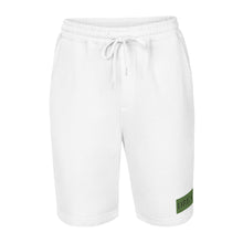 Load image into Gallery viewer, Embroidered🧵 Green &amp; Black fleece shorts
