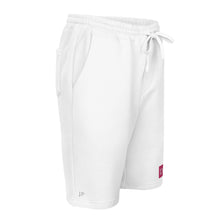 Load image into Gallery viewer, Embroidered🧵 Pink &amp; White fleece shorts
